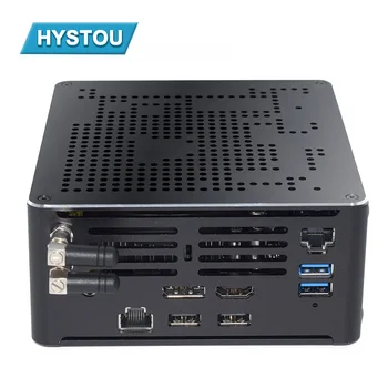 Hystou10th Gen pc gamer Intel i7 10750H i9 9880H Xeon 2186M Mini-PC 2 Lan Spēļu galda Datoru 4K DP, HDMI 2.0 mini-pc gamer