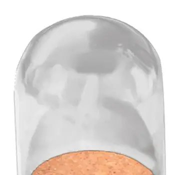 Mini Skaidrs, Stikla Displejs Stāvēt Handcraft Puslodē Segtu Ar Koka, Korķa Bāze Koka, Korķa Bell Jar Vāciņu, Galda Dekori 60*80cm