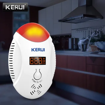KERUI LED Ciparu Displejs Balss Strobe Oglekļa Monoksīda Home Security Smart CO Gāzes Oglekļa Signalizācijas Sensors Detektoru trauksmes Signalizācijas Sistēmām