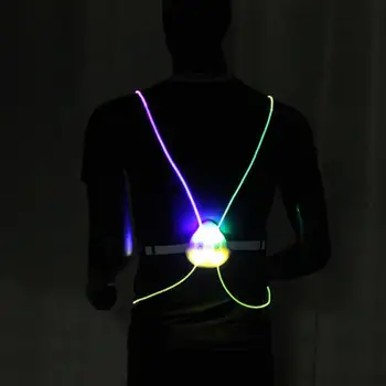 Unisex Gaismas Guide Šķiedras LED Flash Braukšanas Garantēt Augstu Redzamību Nakts Darbojas, Riteņbraukšana, Izjādes Āra Aktivitātēm Drošības Veste Velosipēds