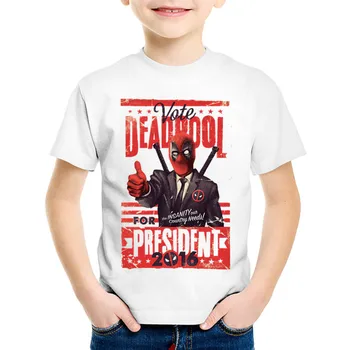 Anime Drukāt Deadpool Bērniem Smieklīgi T-krekli Bērniem Atdzist Vasaras Īsām Piedurknēm Tees Zēni/Meitenes Gadījuma Liels no Augšas, Zīdaiņu Apģērbs,HKP314
