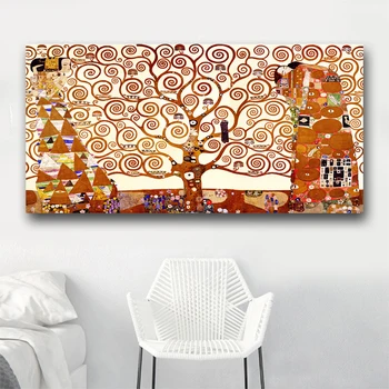 Gustava Klimta Dzīvības Koks Audekls Gleznas, Plakāti un Izdrukas Sienas Mākslas Ainu, viesistaba, Mājas Apdare