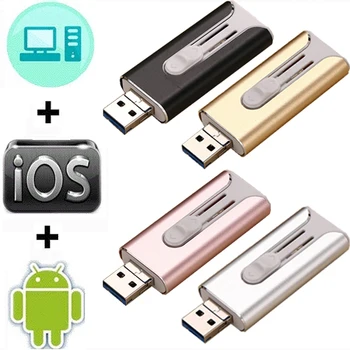 USB Flash Drive, Memory Stick 8gb 16gb 32gb 64gb, 128gb un 256 gb Pen Drive iPhone/iPad/Android/GAB IOS OTG Pendrive usb 3.0