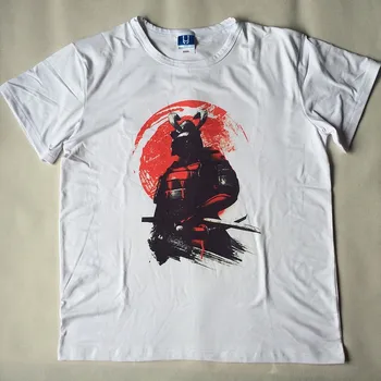 Jaunākās 2019 vīriešu modes īsām piedurknēm Samurai Warrior t-krekls Harajuku smieklīgi tee krekli Hipster O-veida kakla atdzist topi