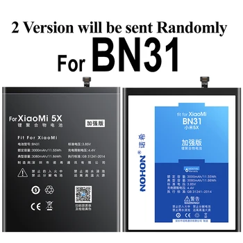Nohon Akumulatoru Xiaomi Mi 5 2 2 4 6 8 BM22 Mi5 BM20 BM32 BM36 Mi6 BM39 BM21 BM35 BM45 BM47 BM48 BM49 BM50 BN31 BN35 BN41 BN45