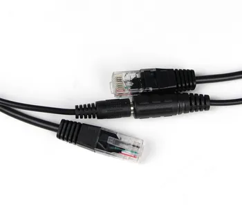 POE Adapteris kabeļu Savienotāji Pasīvās Strāvas kabeli Ethernet PoE Adapteris RJ45 Inžektors + Sadalītāja Komplekts 12V 24V 36V