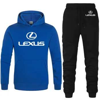 Hoodies Vīrieši Lexus Logo Uzdrukāts unisex Krekls Modes Vīrieši pelēkā vārna hip hop harajuku Gadījuma Vilnas Hoodies Bikses, Uzvalks 2gab K