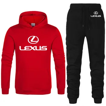 Hoodies Vīrieši Lexus Logo Uzdrukāts unisex Krekls Modes Vīrieši pelēkā vārna hip hop harajuku Gadījuma Vilnas Hoodies Bikses, Uzvalks 2gab K