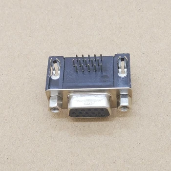 10 Gab. DR15 D-SUB taisnā Leņķī 15 Pin Female VGA Tipa 8.89 PCB Savienotājs 3 Rindās