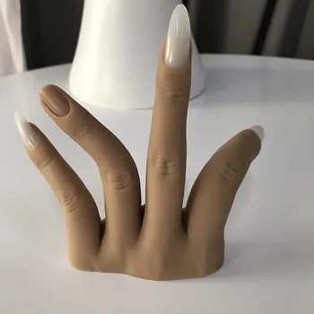 Naglas Prakses Silikona Rokas 3D Modeli Pieaugušo Manekena Viltus Roku Manikīrs Pedikīrs Displeja Modelis Kustamo