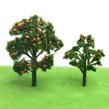 20Pcs/Daudz Modelis Augļu Koku plastmasas Ainavu Arhitektūras Vilcienu Izkārtojumu Dārza Dekorācijas Miniatūras Rotaļu Trīs Krāsas