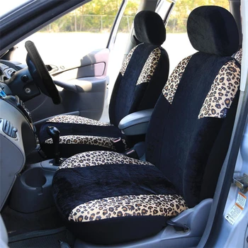 Automobiļi, Auto Sēdeklis Ietilpst Samta Pilns Komplekts, Automašīnu Seat Cover Universal Fit Interjera Aksesuāri, Sēdekļa Aizsargs Leopard Auto-Stils