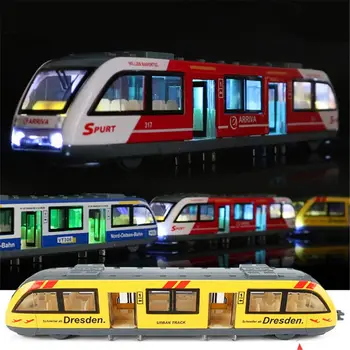 1:64 Magnētisko Pull Atpakaļ Sakausējuma, Kas Saistīti Metro Metro Sliežu Ceļa Vilcienu Sakausējuma Modelis Rotaļlietas
