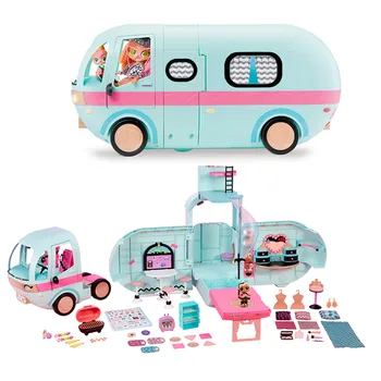 L. O. L PĀRSTEIGUMS ! LOL Pārsteigums, rotaļlietas, Lelles DIY 2-in-1 Autobusu Karikatūra attēls Rotaļlietu gudrs zēns meitenei Dzimšanas dienā, rotaļlietas, Dāvanas,