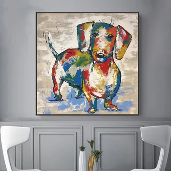 Anotācija Suns Grafiti Mākslas Audekls Gleznas Suns Mākslas Plakātu Izdrukas Sienas Mākslu, viesistaba, Mājas Dekoru (Bez Rāmja)