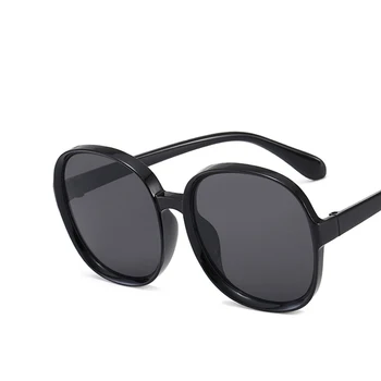 Lielgabarīta Apaļā Rāmja Sieviešu, Vīriešu Saulesbrilles Tan Pelēka Objektīva UV400 Acu Aizsardzība Meitene Sexy Dāmas Modes Āra Brilles