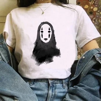 Totoro Harajuku Ulzzang T-krekls Studio Ghibli Kawaii iespiests T-krekls Hayao Miyazaki un Chihiro T-krekls karikatūra tee