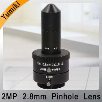 Yumiki 2.0 Megapikseļu Manual Iris Pinhole objektīvs 2.8 mm,1/2.5