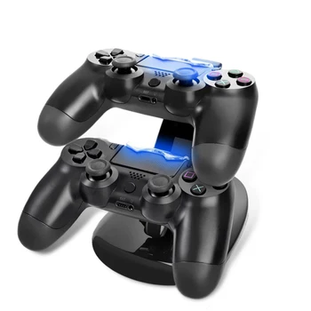 Jauns PS4 Piederumi Kursorsviru Lādētāju Play Station Micro USB Uzlādes Staciju Stends SONY Playstation 4 PS4 Kontrolieris