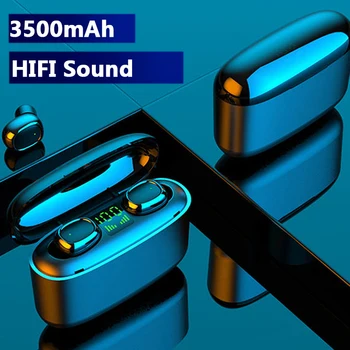 Austiņas bezvadu bluetooth austiņas 5.0 TWS mini auss HIFI trokšņa samazināšanas sporta ūdensizturīgs bezvadu austiņas ar mikrofonu