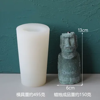 Akmens statuja silikona sveču veidnes Ģipša Apdares Veidnes Mājas Apdare Sveces korejas Aromatizētas Sveces Veidne