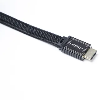 Augstas Kvalitātes HDMI Vadu Zelta Metāla Borsets HDMI Vadu Atbalstu 4 K 3D HDR Audio Vadu DVD atskaņotājs TV Kastē krāsa melna