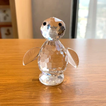 Jauki Kristāla Pingvīns Figūriņas Miniatūras Stikla Dzīvnieku Mini Skulptūru Prese Kolekcija Mājās, Galda Dekori Bērniem Xmas Dāvanas