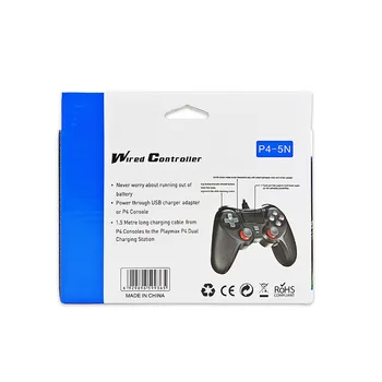 USB Vadu PS4 Gamepad Kontrolieris Kursorsviru Joypad ar Vibrāciju/Dubultu Triecienu 4/1.5 M Uzlādes Kabelis priekš Playstation 4 Konsole/GAB