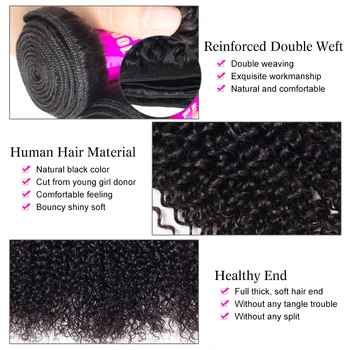 Tinashe Matu Brazīlijas Matu Aust Kūļi Remy Human Hair 3 Pakešu Piedāvājumus 8 - 28 Collu Dabas Krāsu Cirtaini Mati Kūļi