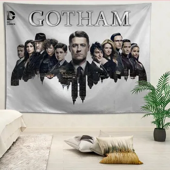 Gotham sienas dekori gobelēns izkārtojumu telpā glezniecības fona sienu apdare bedcloth gobelēni pasūtījuma logo