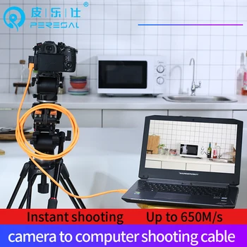 PERESAL USB3.0 līdz Micro-B vads Cannon EOS 5D4 5DSR fotokamera NIKON D810 D850 D5 digitālās fotokameras uz datoru/klēpjdatoru datu kabeli