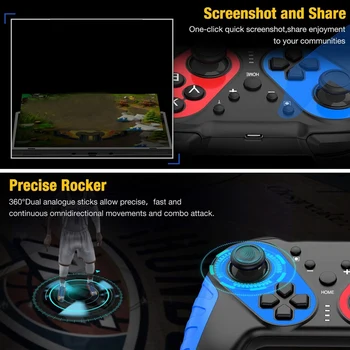 Bezvadu Bluetooth Gamepad Tālvadības Gamepad Joypad Nintendo Slēdža Konsoles,ar Kustības Kontroles un Vibrācijas