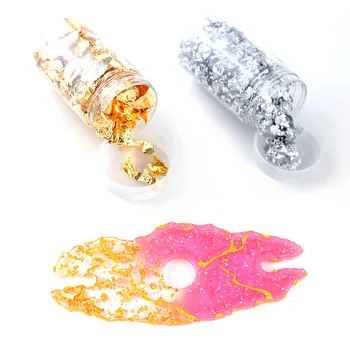 Shinning Glitters Zelta Alvas Folija Papīra Sveķu Veidnes Padarīt Diy Expoxy UV Sveķu Pelējuma Uzpildes Materiāla Silikona Veidnē Pigmentu