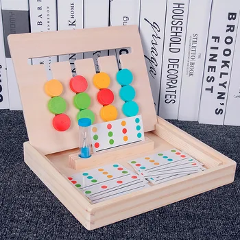 Reaktīvais pārī četru krāsu spēli izglītības rotaļlietu sērija domāšanas spējas mācību Montessori Rotaļlietas