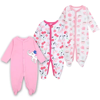 Baby meitenes apģērbu jaundzimušajam, kukaiņu jumpsuit zīdaiņu guļamvieta 3 6 9 12 mēnešiem, pidžamas, kokvilnas zīdaiņu zēnu drēbes