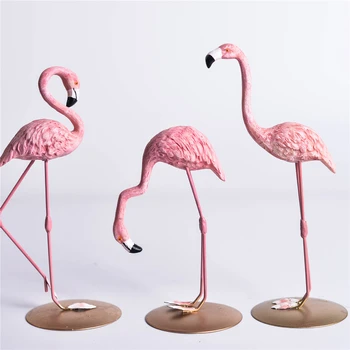 Ziemeļvalstu Ins Rozā Flamingo Rotājumi, Mājas Aksesuāri, Dzīvojamās Istabas Rakstāmgalda Stacijas Sveķu Flamingo Dekoratīvās Statuja
