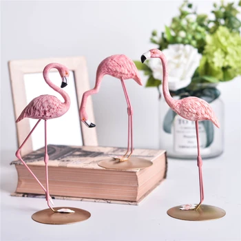 Ziemeļvalstu Ins Rozā Flamingo Rotājumi, Mājas Aksesuāri, Dzīvojamās Istabas Rakstāmgalda Stacijas Sveķu Flamingo Dekoratīvās Statuja