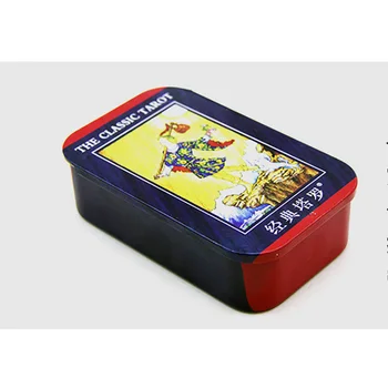 6 Veidu Variants Metāla Kastē Tarot galda Spēle 78 GAB./Komplekts Liekami Spēlē Tarot Kartes 9.5*5.8 cm Kartes galda Spēle Ģimenei/Draugiem