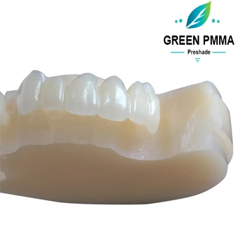 Zobu daudzslāņu PMMA 98 PMMA disku noņemamām pagaidu kronis un tiltu