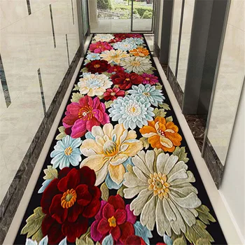 3D Zālienu Koridora Paklāju Ieejas Paklājs Guļamistaba Dekori Gultas Mat Mīksta Flaneļa Anti-slip Virtuves Balkona Platība, Paklāju, lai Dzīvojamā Istaba