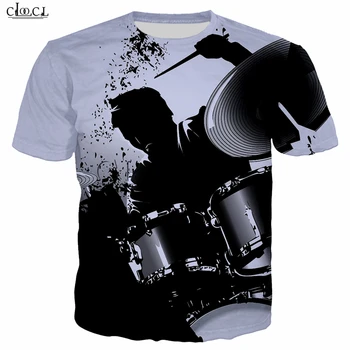 Modes Bass Bungas T Krekli 3D Drukas Mūzikas Instrumentu Smieklīgu T Kreklu apdruka Vīriešu Sieviešu sporta Krekls ar Īsām Piedurknēm Gadījuma Puloveri