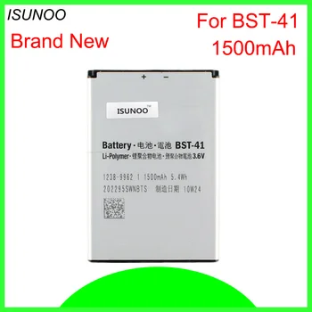 ISUNOO 1500mAh BST-41Battery Sony Ericsson XPERIA A8i Akumulatora M1i X1 X2 X10 X1a X2a Spēlēt Z1i X10i Tālruņa akumulatora