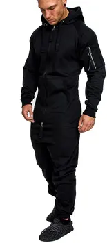 2020. gada Rudenī un Ziemā, Jaunu Stilu Karstā Pārdošanas Vīriešu Kapuci Vilnas Jumpsuit Maskēties Roku Rāvējslēdzēju Ikdienas Tērps Vīriešiem Komplekti