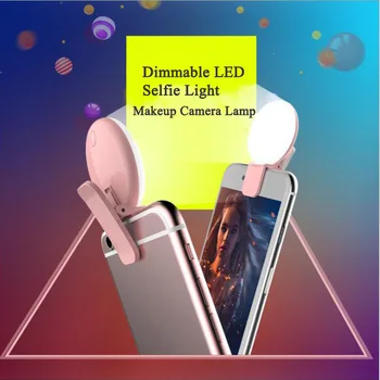 Mini LED Selfie Gredzens 3 Gaismas Režīmi Dimming Fotogrāfija Live Stream 3200-5600k Uzlabot Lampas Flash Aizpildīt IOS Android
