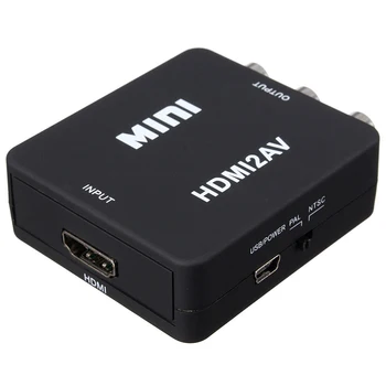 Mini HDMI, RCA Composite Video o AV Adapteri Pārveidotāja Adapteris, 720P, 1080P