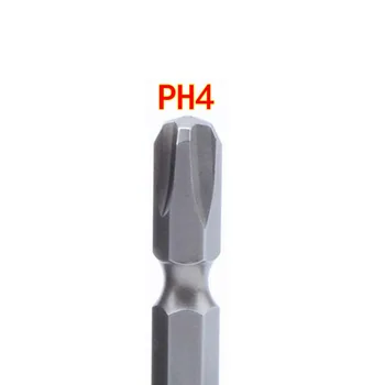 Jaunu 9PCS PH4 Elektriskais Skrūvgriezis Bitu Kopu Bitiem Hex Kāta Magnētisko Leģēta Tērauda Krusta Vadītājs 65mm 1/4 collas