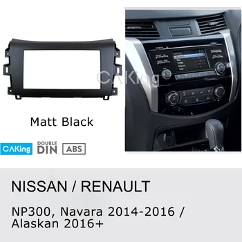Auto Fascijas Radio Panelis Renault Aļaskas Līdz 2016.+;Nissan NP300,Navara,Pierobežas. - 2016. Gada (Black) Dash komplekts Instalēt Adaptera Plāksne