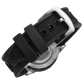 22mm 24mm Black Silikona Gumijas Skatīties Joslas Siksna Ar Sabiezēt Sprādzi Josta Skatīties Piederumi Instrumenti Breitling Watchband
