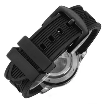 22mm 24mm Black Silikona Gumijas Skatīties Joslas Siksna Ar Sabiezēt Sprādzi Josta Skatīties Piederumi Instrumenti Breitling Watchband