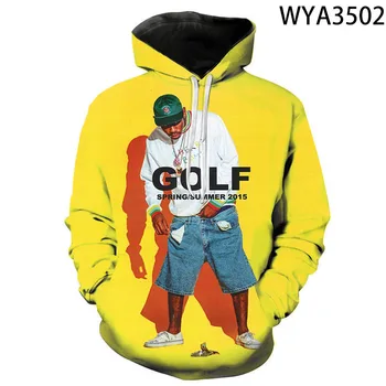 Golfa Wang Plakātu Tyler, The Creator 3D Hoodies Vīriešiem, Sievietēm, Bērniem Smieklīgi Skate Cherry Bomb sporta Krekli Hip Hop Streetwear Pulovers